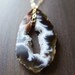 Black Agate Druzy Gold  Necklace