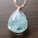 Blue Aquamarine Gold Necklace