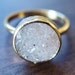 Vanilla Druzy Gold Ring - Mothers Day Sale