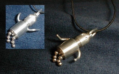 Little Robot Necklace with swinging arms