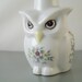 Vintage Owl Oil Lamp Porcelain