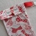 Clearance Sale - Epi Pen Carrier with Clip and See-Through Pocket (4x8 Tossed Red Tweets Fabric) Holds 2 Allergy Pens