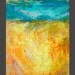 Original Abstract Landscape Minimalist Textured Painting "Stormy" 16x20 Canvas LindaSuzStudios
