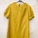 FABRIC BACKORDERED Mustard Yellow Mini Dress with raised neckline