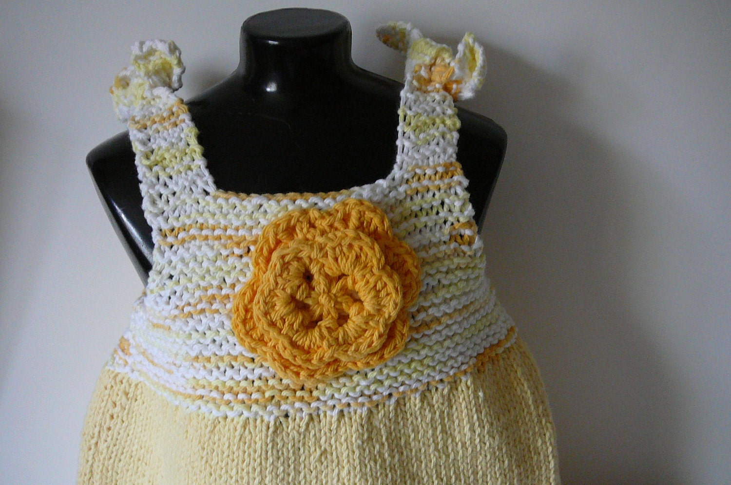 Handknit Child's Sun Top     READY TO SHIP    12 to 18 months