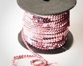 80 yard full spool, Light Pink Single Strand Sequin Trim