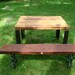 Reclaimed wood dining room table/ Steel base (tag 2)