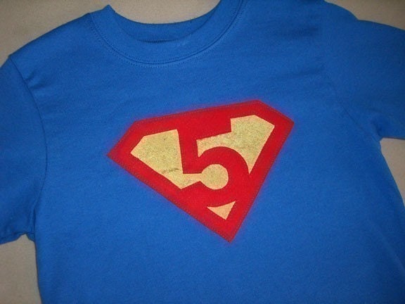 Toddler Boys 5th Fifth Birthday Superman Superhero Birthday Shirt 5T
