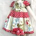 Handmade American Girl Doll Clothes Doll Dress to Match Girl Dress Floral Peasant Dress 15 18 23 inch doll Bamboletta Waldorf My Twinn dolls