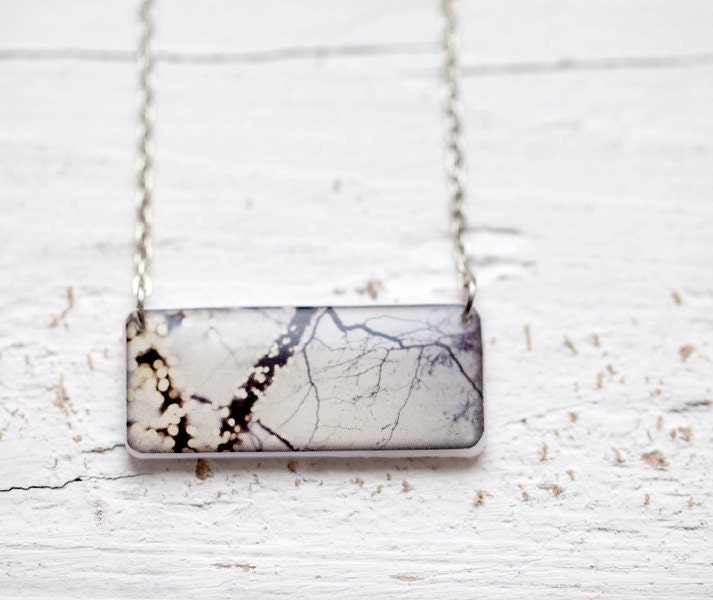 Winter Bokeh necklace - Photo pendant - Tree branches (N075)