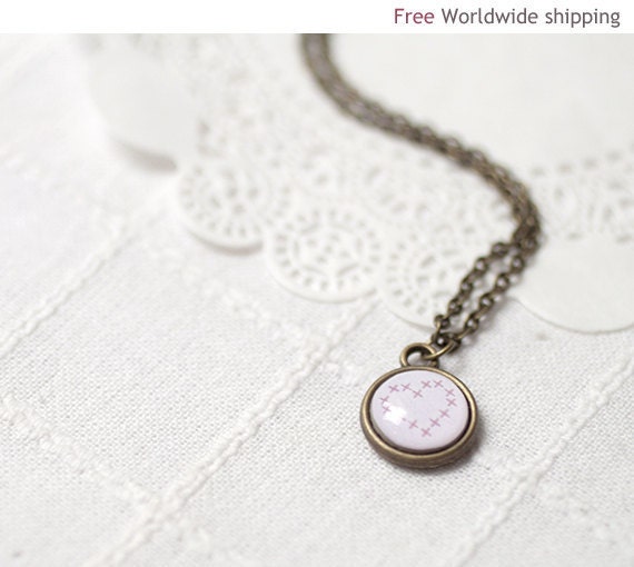 Tiny Heart necklace - Heart jewelry for her (N052)