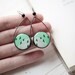 Mint Bird earrings - Fashion jewelry - Tear Drop shape (E054)