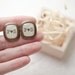 Personalized Initials cufflinks - Rustic wedding cufflinks (C020)