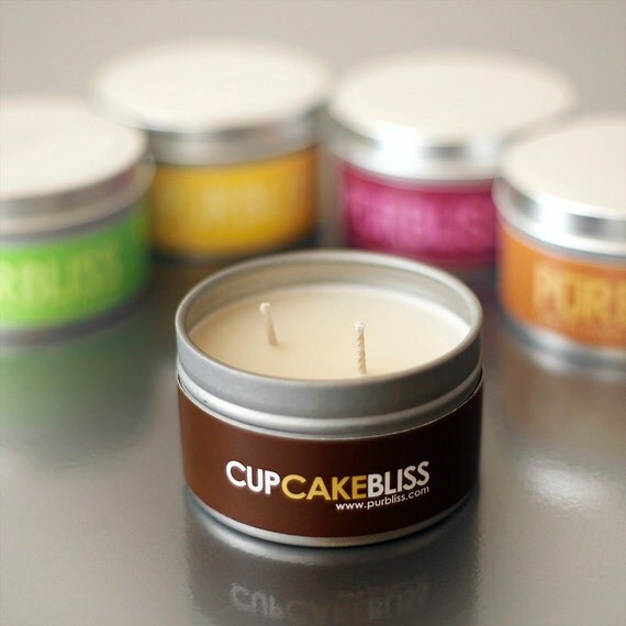 CUPCAKE FROSTING Soy Candle Travel Tin by purbliss on Etsy