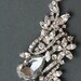 Colette. Vintage style rhinestones and Swarovski Pearls bridal necklace (Silver)