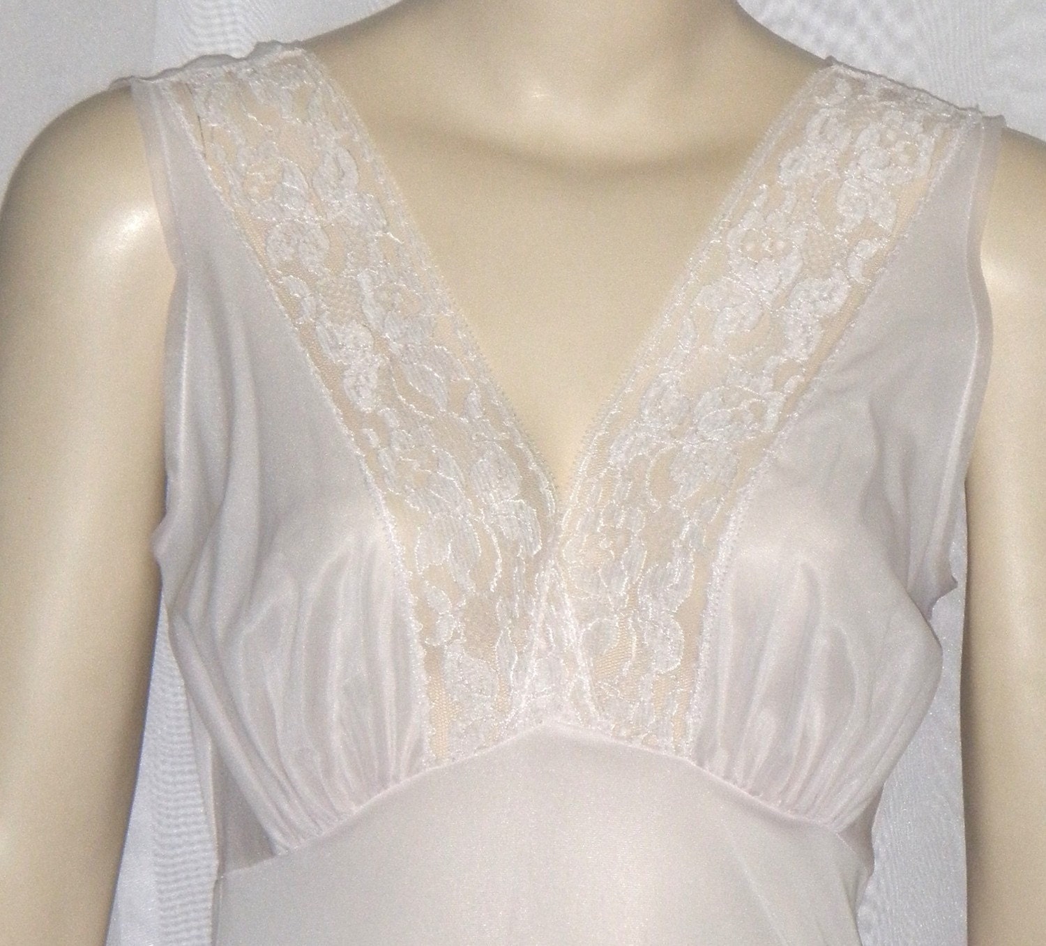 Vintage Van Raalte Myth Sheer Nightgown Nylon Nightie Pink 34