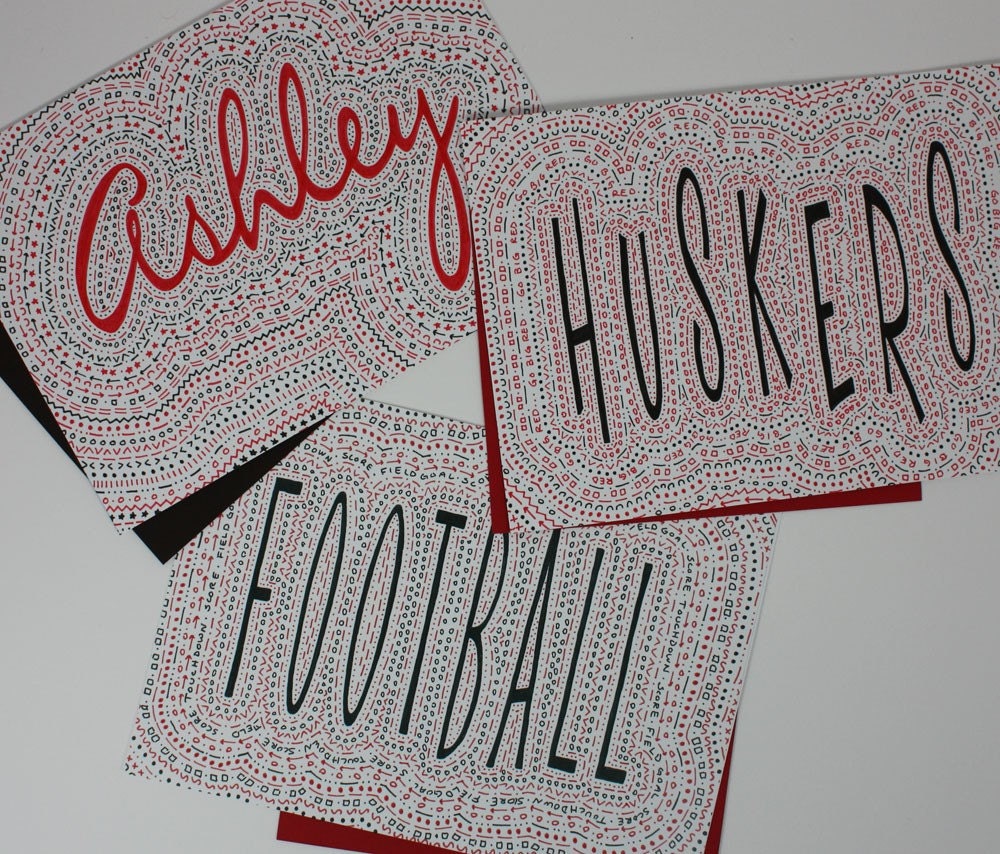 HUSKER PRIDE Name Art