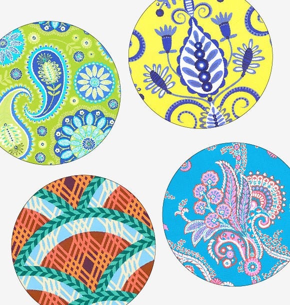 Bohemian Prints - 1X1 (One) Inch Round tile Images - Digital sheet-pendant images-BUY 2 Get 1 FREE