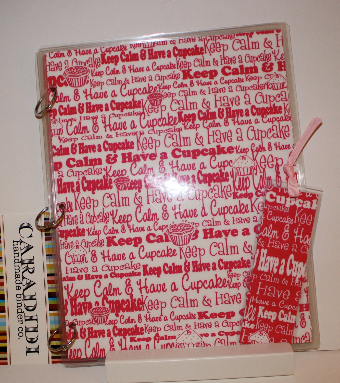 Sr. Playbook 9 x 11.5 ...  Organizer and Everyday Notebook ... Keep Calm Cupcake
