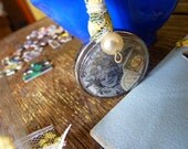 VEILED IN TIME        POCKET WATCH LAYERED ASSEMBLAGE NECKLACE