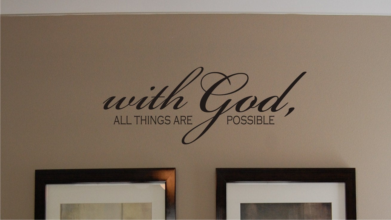 With God - Vinyl Wall Decal
