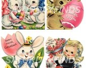 Vintage Greeting Card Easter No. 3 (of 15) Vintage Greeting Cards - Digital Collage Sheet Instant Download