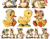 Vintage Greeting Card Easter No. 12 (of 15) Vintage Greeting Cards - Digital Collage Sheets E-mailed directly to you.
