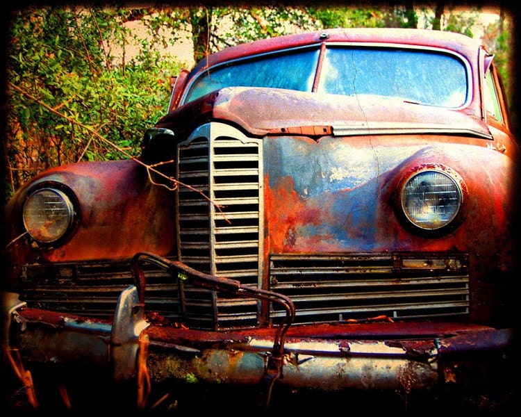 Miss Jenny - Rusty Old Car - Packard - Fine Art Photograph by Kelly Warren