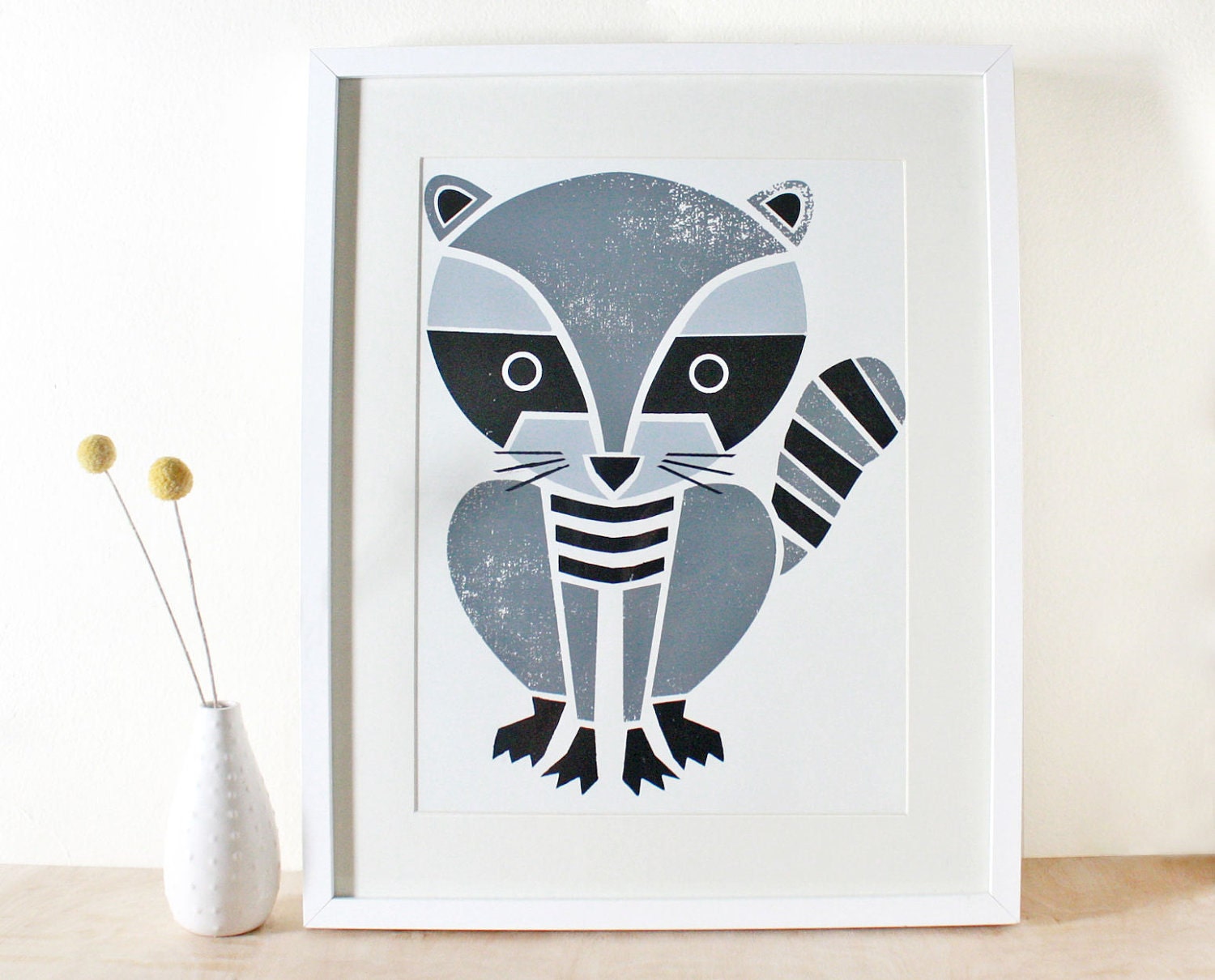 Raccoon Print, Poster, Large Screenprint