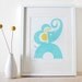 Elephant Screenprint, Jungle Art, Animal Print