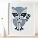 Raccoon Print, Poster, Large Screenprint