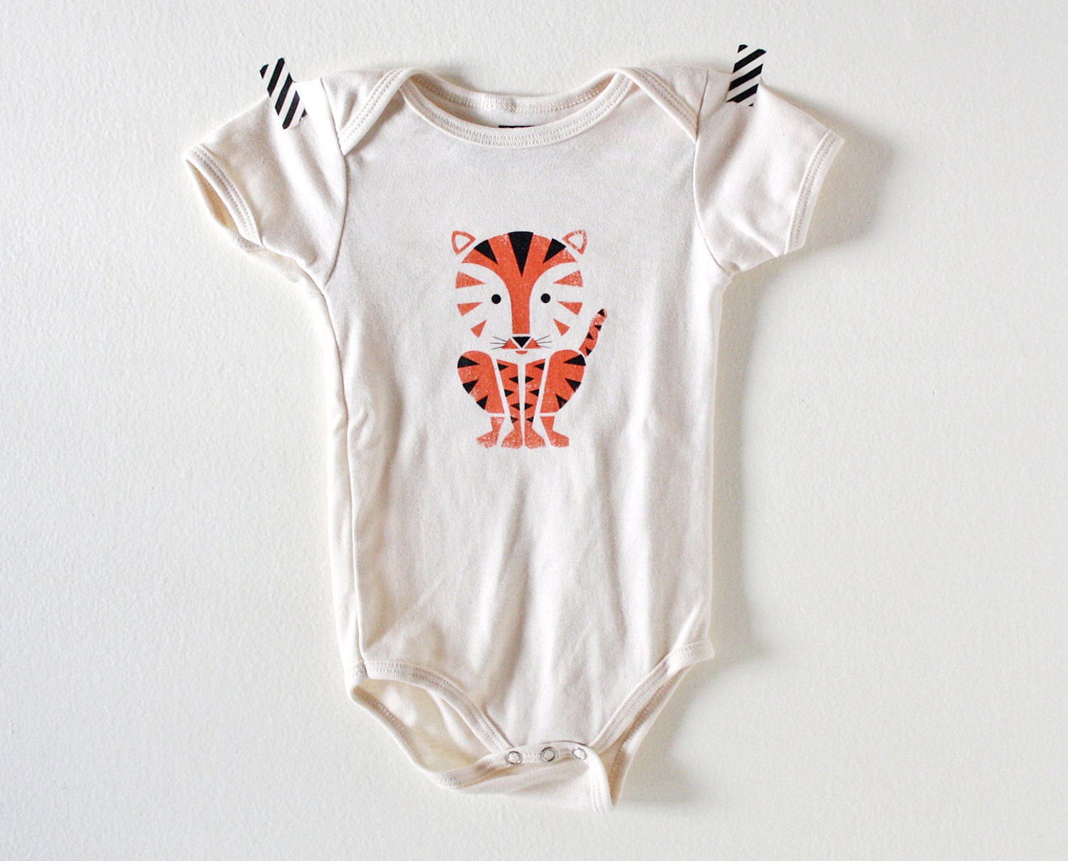 Baby One Piece, Tiger, Animal, Jungle, Baby Gift, Organic, 3-6 mo, 6-12 mo