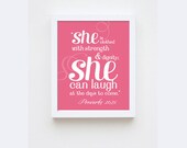 Proverbs 31 Print 5 x 7 - Honeysuckle