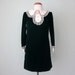 60s jade velvet mini dress (xs - s)