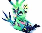 Made to Order Magical Sea Monkey Needle Felted Wool Fiber Soft Sculpture Plush Art Doll