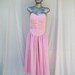 Sexy Soft Pink Gingham Strapless Sundress Bustier JODI SCHWARTZ Size Small to Medium