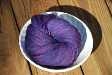 Plum Flowers Merino Wool LACE WEIGHT Yarn