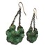 Earrings, Green, Verdigris, Lily pad,  Leaf