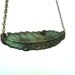 Necklace, Feather, Green, Verdigris, Askew
