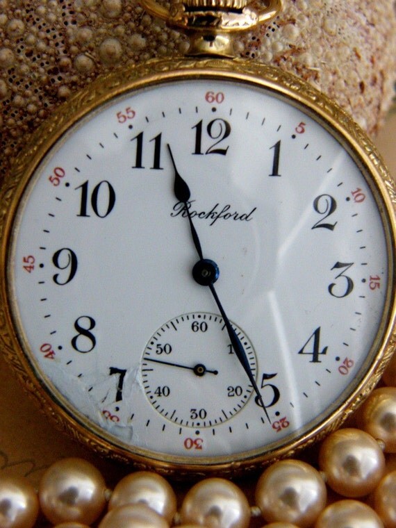 RESERVED Listing for sdehlin2....1911 Antique  Rockford Pocket Watch by avintageobsession on etsy