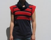 20% off Colorblock Tee in Navy and Red Stripes