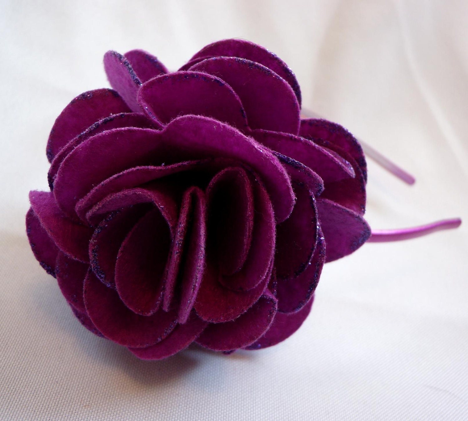 50% OFF LIQUIDATION SALE Purple Glitter Flower Headband