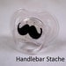 Binky/Pacifier Vinyl Decal Mustache Handlebar, Hogan