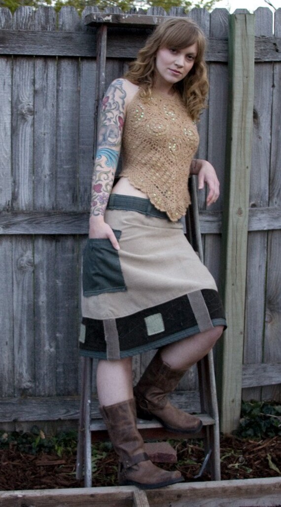 Skirt Made From Repurposed and Upcycled Clothing
