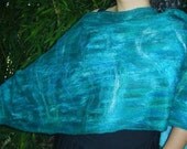 Deep Water Nuno Felt Wrap in 22 micron Australian merino