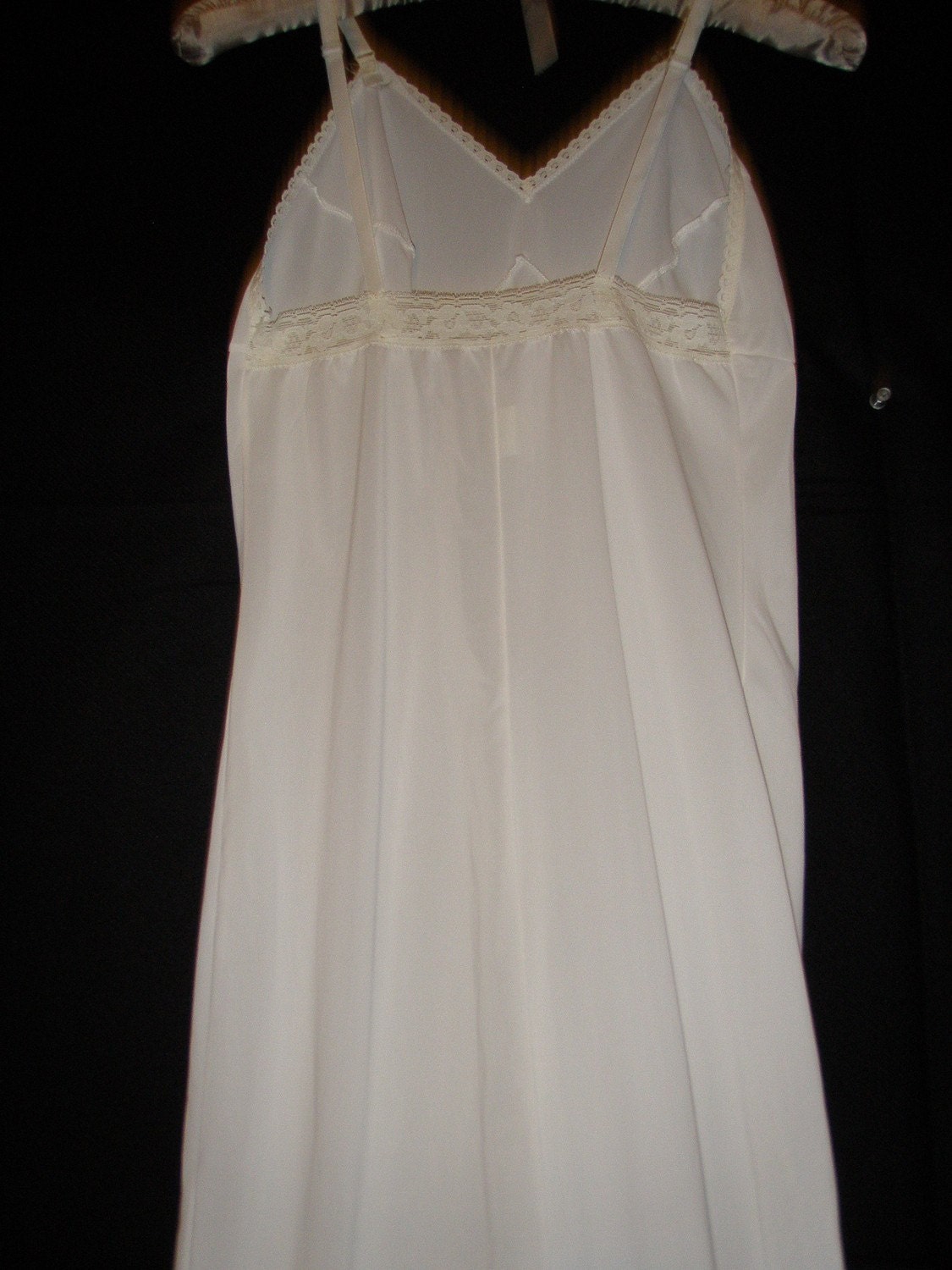 Full length whte slip size 34/12 Maxi by MG by LittleVintagePieces