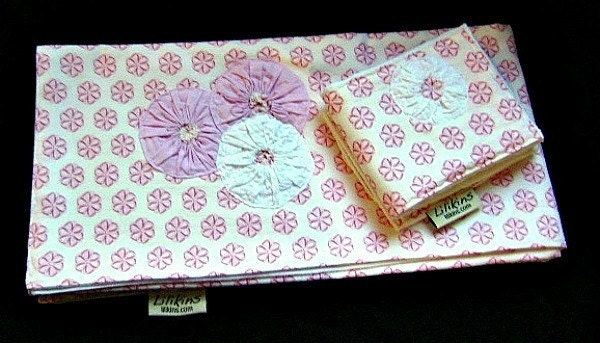 Receiving Blanket: Swaddling Blanket and Burp Cloth - Simply Pink