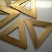 12 large brass open triangle stamping blanks