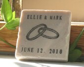Keepsake Wedding Favor, Save the Date Magnets, Intertwining Wedding Ring Design, Set of 25