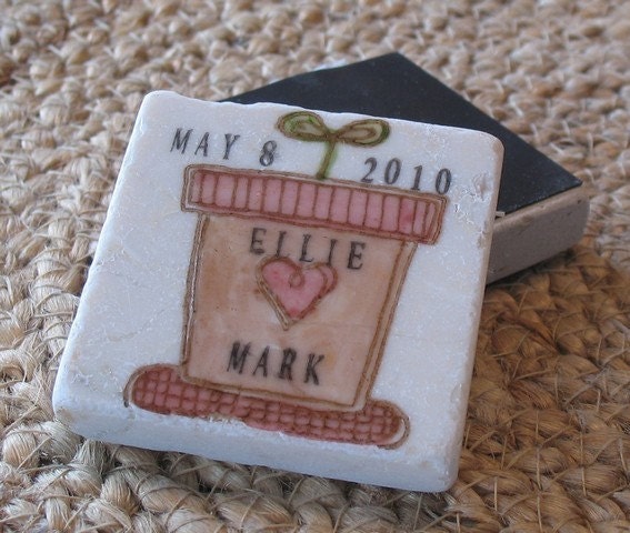 Plant the Seed of Love Save The Date Magnets, Wedding Favors, Set of 25